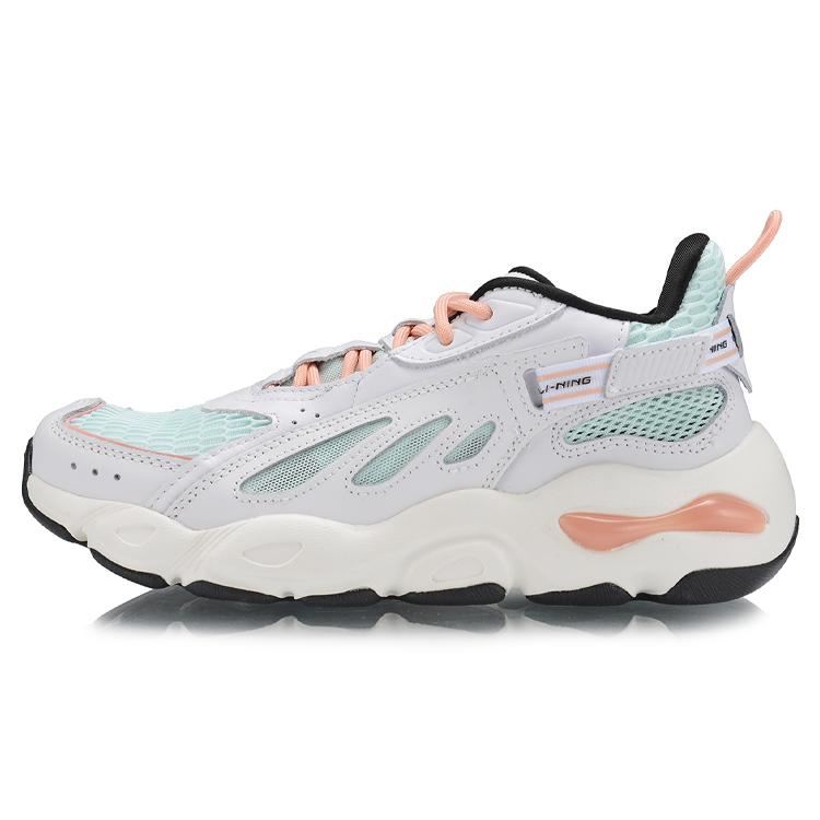 

Li Ning Textile, Split Cow Leather Breathable, Lightweight Coverage Mid top Casual Shoes Women s AGLP082-1 38