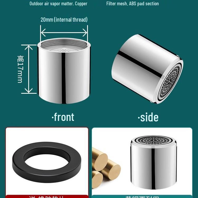 Universal Splash-Proof Faucet Aerator Core - Hot & Cold Water Filter Nozzle