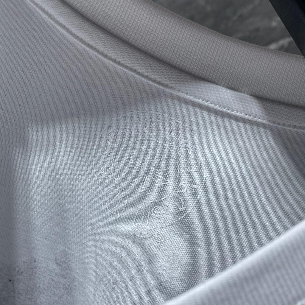 8505 CHROME HEARTS 2025 Καλοκαίρι Νέο Υψηλής Ποιότητας Βαμβακερό Στρογγυλό Λαιμό Φαρδύ μεγάλο μέγεθος Ανδρικό και γυναικείο μπλουζάκι Ζευγάρι