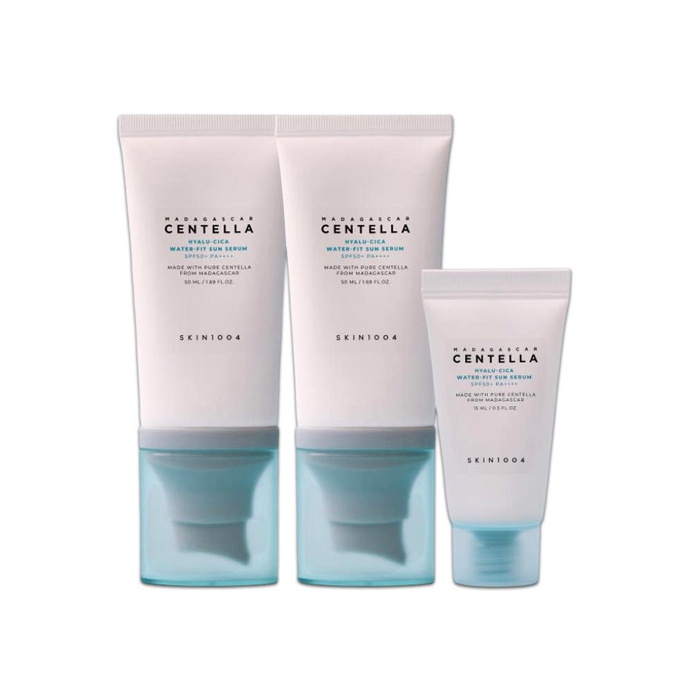 

SKIN1004 Madagascar Centella Hyalu-Cica Water-Fit Sun Serum Twin Pack (+ 15ml Mini) 50ml x 2 + 15ml