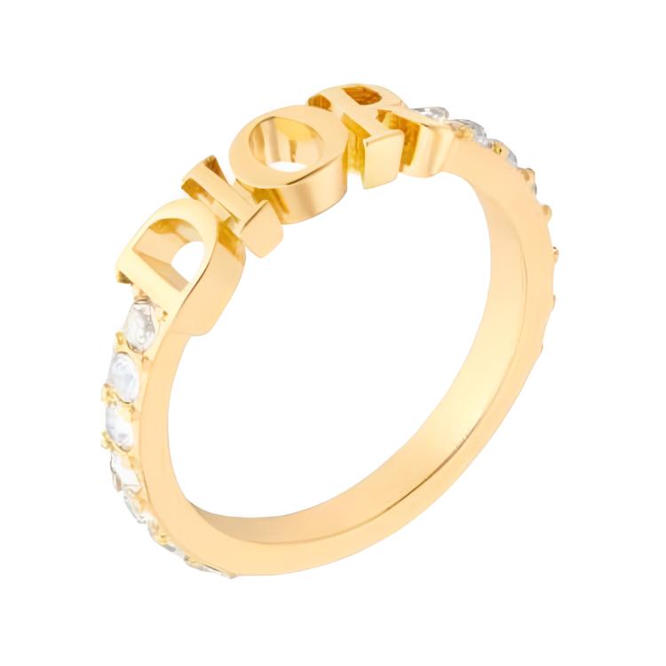 Dior Logo Gredzens Unisex Rotaslieta Zelta