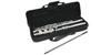 PLAYTECH Flute with Covered Keys, Nickel Silver, Silver-Plated Finish, with Case