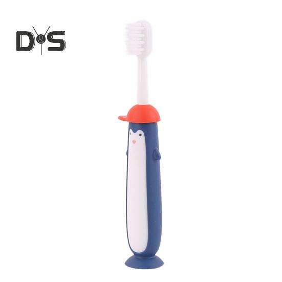 

Детская зубная щетка в форме милого пингвина, износостойкая, длинная ручка для ухода за зубами, защитная сменная головка, детская зубная щетка для ванной комнаты красный