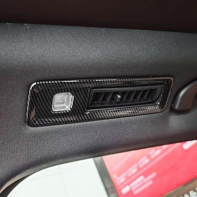 Estilo de Carro Saídas de Ar do Teto Moldura Decoração Capa Acabamento Para BYD Tang 2025 Cor Fibra de Carbono Acessórios de Interior