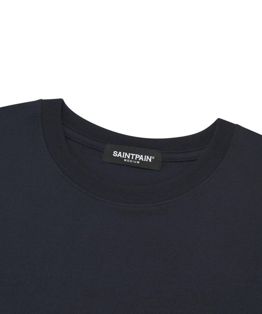 SAINTPAIN Sp Gothic Saint Logo Short Sleeve T-Shirt - Navy