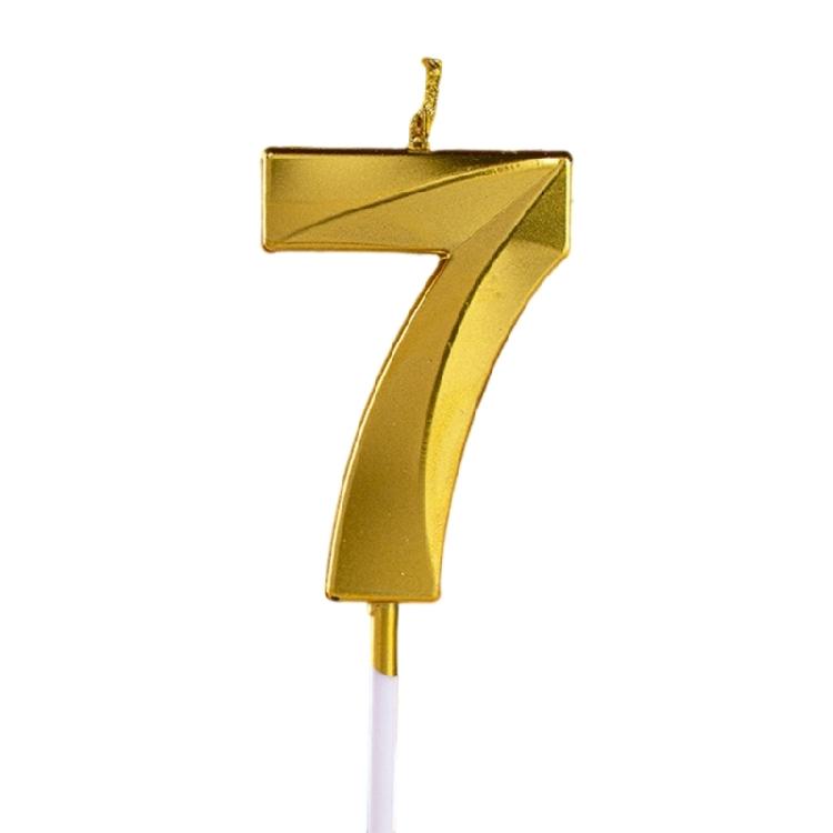 Celebration Ready Gold Number Candle Glittering Design 0 to 9 Digits Not Toxic Wax Cake Top Decoration