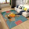 3D Basketball Basketball Cour Area Rug,Carpet Rug for Living Room Bedroom Sofa Doormat Decoration,Kids Play Non-slip Floor Mat