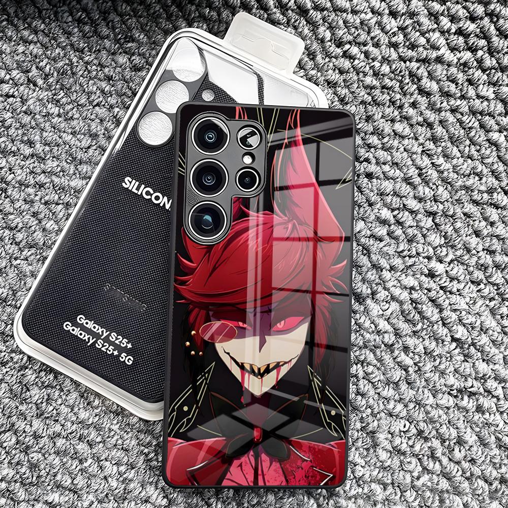 

H-Hazbins H-Hotels Black Phone Case For Samsung S26 Ultra S25 Edge Ultra S23 S22 S21 S20 Ultra Plus S24 Fe A25 Glass Cover Samsung A55