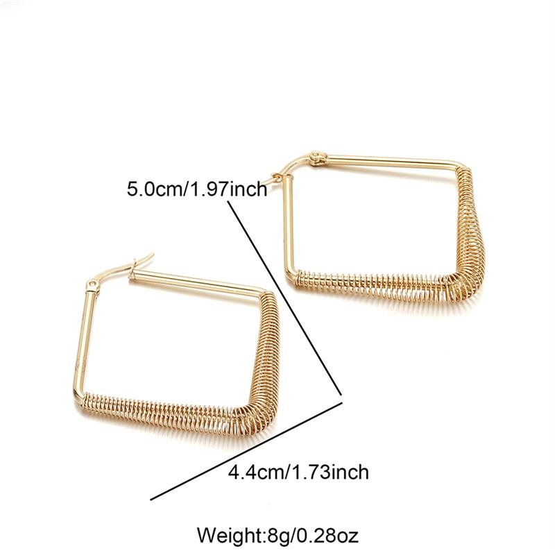 Atoztide Fashion Hollow Bamboo Hoop Earrings for Women Stainless Steel Jewelry Beads Ear Loop Threaded Earrings Mothers Day Gift