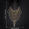 Layered Pearl Hair Chain Draped Chain Mesh Headpiece Boho Beaded Tassel Hair Net  Women