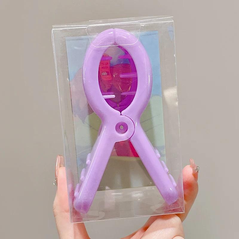 

Colorful Cute Anime Accessories Hair Clip Adult Kid Tri Color Ponytail Hairpin Fashion Korean Hair Claw Headwear Accessories фиолетовый