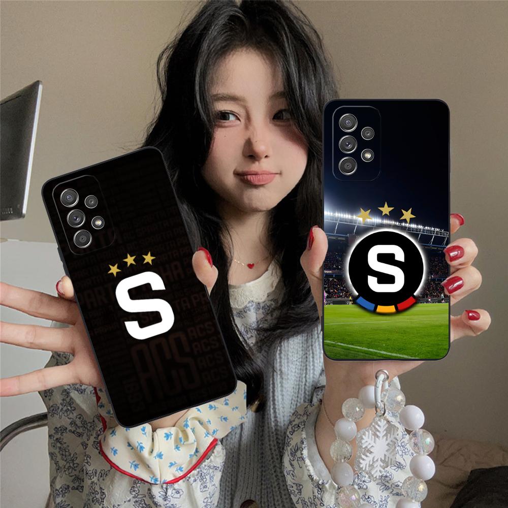 FC Sparta Praag Mobiele Telefoonhoesje voor Samsung Galaxy A73 72 71 70 56 55 54 53 52 36 35 34 23 16 15 5G Kleur Beschermhoes