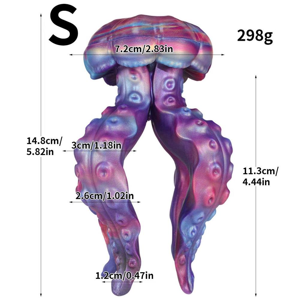 Sofort verfügbarer Oktopus-Tentakel Analkegel mit Saugnapf, Doppelte Größe, Sichere T-Basis