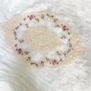 European Style Lace Embroidered Coaster Oval Coffee Drink Pad Dining Table Cover  for Home Decor