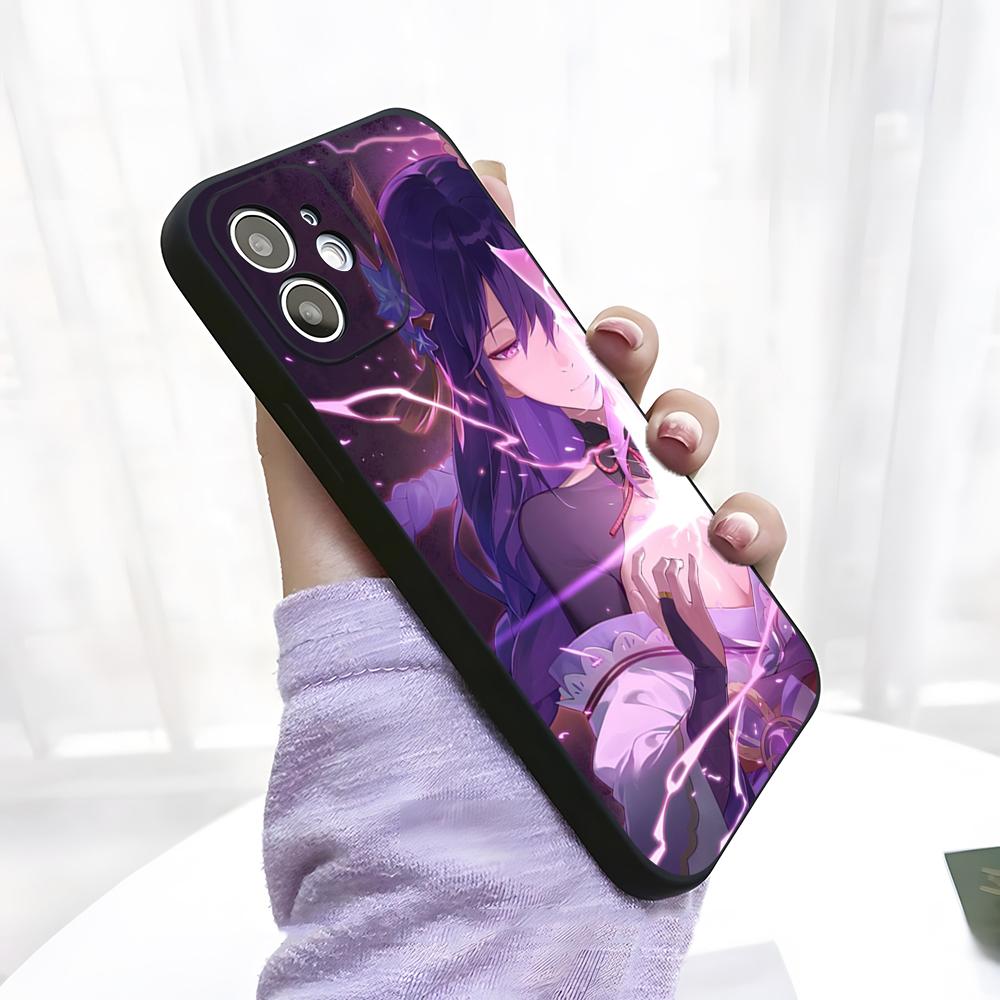 

R-Raiden Shogun Phone Case For IPhone 17 Pro Max 15 Pro 16 14 Plus 12 13 Mini 11 Pro Shockproof Soft Cover iPhone11Pro