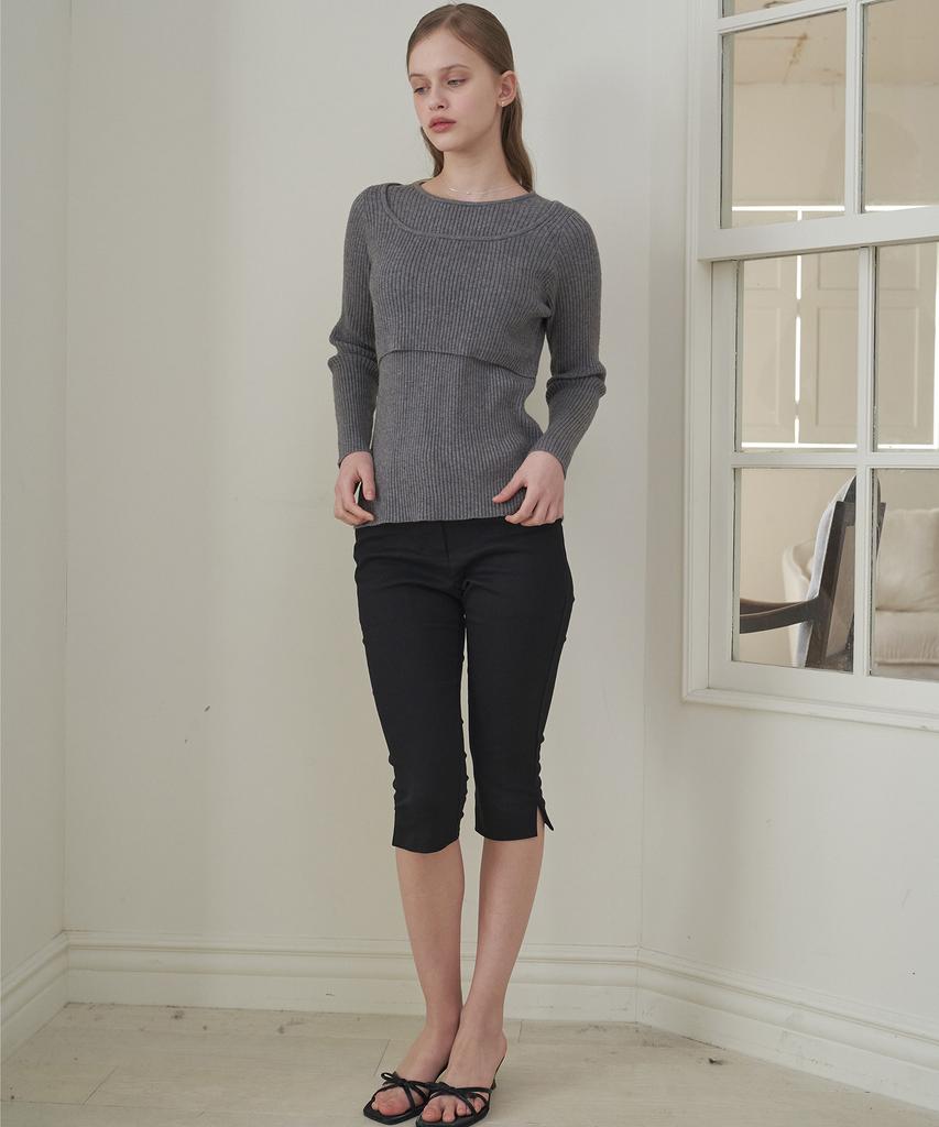 Peullobeu Tension Capri Pants_Bk