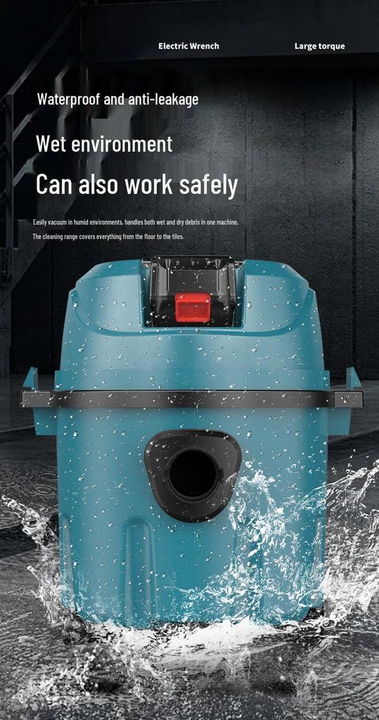 High-Power Industrial Lithium Battery Vacuum Cleaner for Home, Car, and Commercial Use