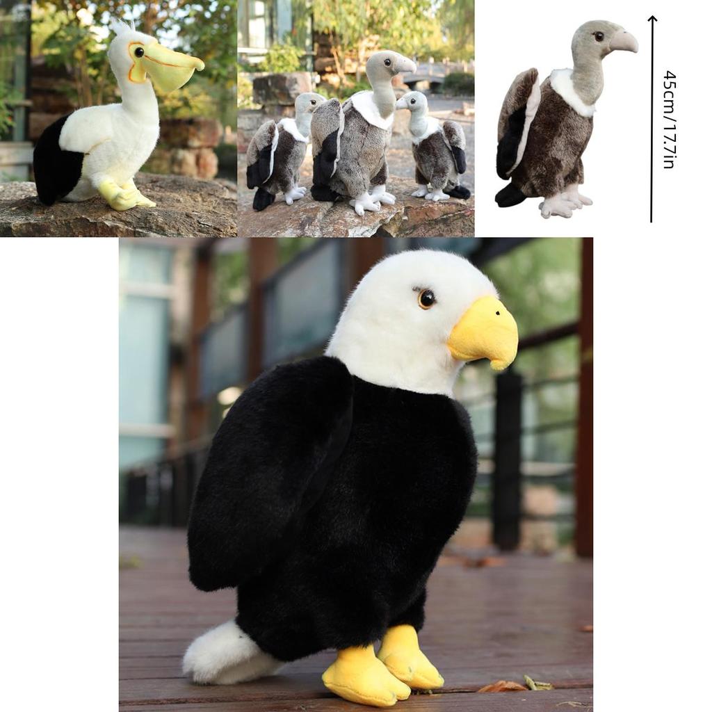 Realistic Eagle Plush Toy For Wildlife Enthusiasts 25cm/35cm/45cm