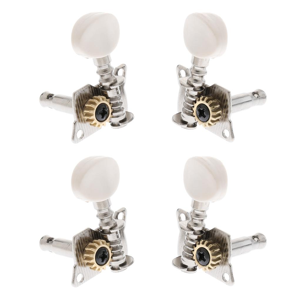 Hawaii Guitar Open Tuning Pegs Metal Ukulele Machine Heads 2L2R Tuners for Ukulele Accessories Music Setup серебряный