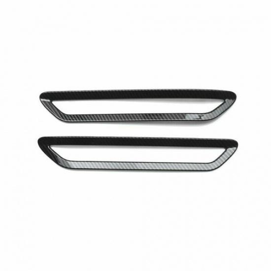 Carbon Fiber 2X Rear Fog Lamp Light Cover Trim For Hyundai Sonata 2020 2021 Auto