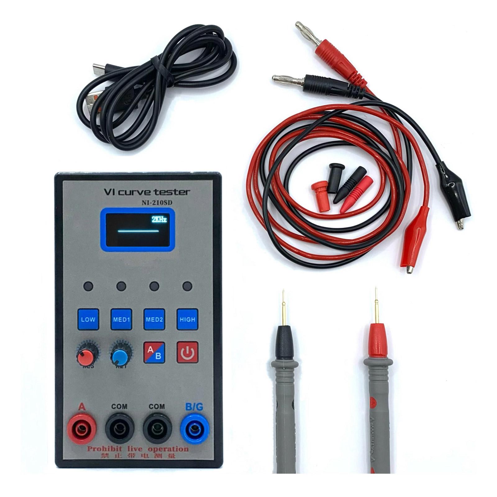 

VI Curve Tester 4 Resistance 4 Frequency 1.3 OLED Display Dual Channels Simultaneous Display Handheld VI Curve Tester