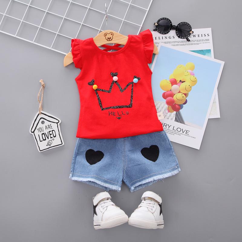 Korean-Style Summer Floral Vest & Shorts Set for Girls (0-4 Years)