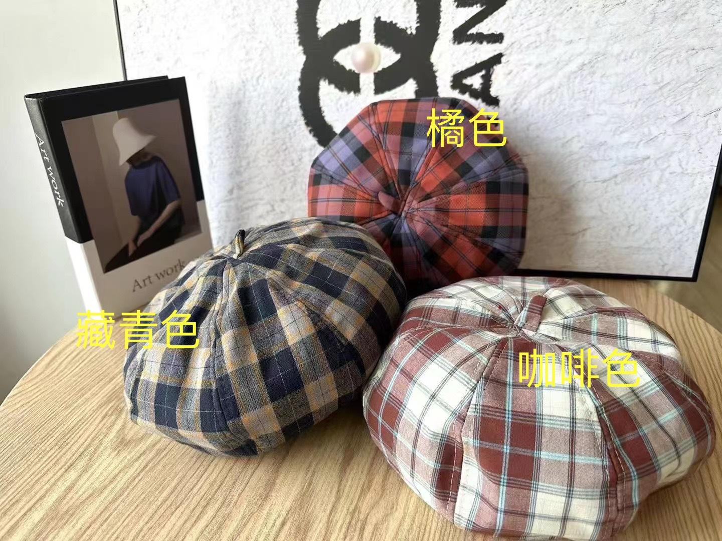 

Уличная шляпа Детская осенняя берет Винтажная клетчатая шляпа художника Тыквенная шляпа Интернет-знаменитость Хепберн Мода Универсальный прилив M（56-58cm） оранжевый