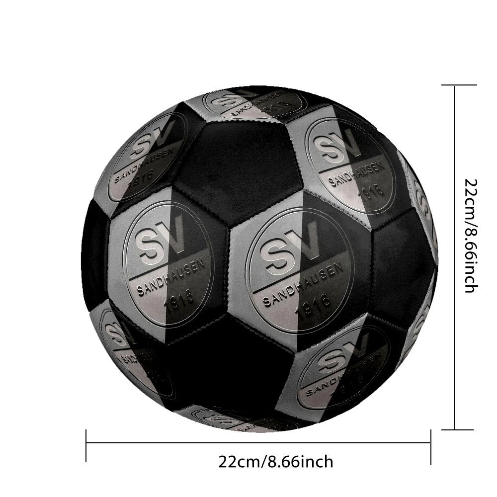 1PC SV Sandhausen Size 5 Soccer Ball PrahaIndoor Soccer Ball Colorful All Ages Machine Stitched PVC Competition Ready Durable High-Bounce