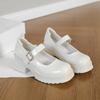 thick-soled thick-heeled Mary Jane shoes for women's spring and summer, light-mouth high-heeled single shoes, one-word buckle belt, sweet and cool bla
