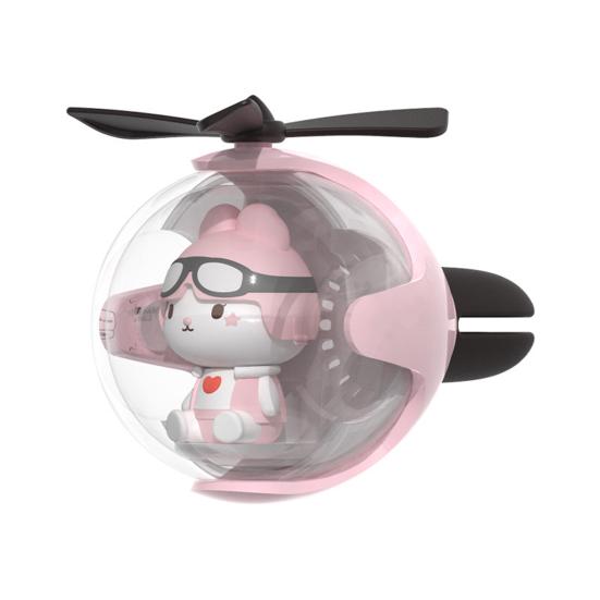Car Air Freshener with LED Ambient Light Battery Powered Universal Aroma Diffuser with Fragrance Tablets Car Air Vent Decoration