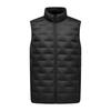 Leichte Daunenweste für Herren - Herbst/Winter Stehkragen Gilet mit Innenlage aus weißer Entendaune. Kurze, ärmellose Jacke.