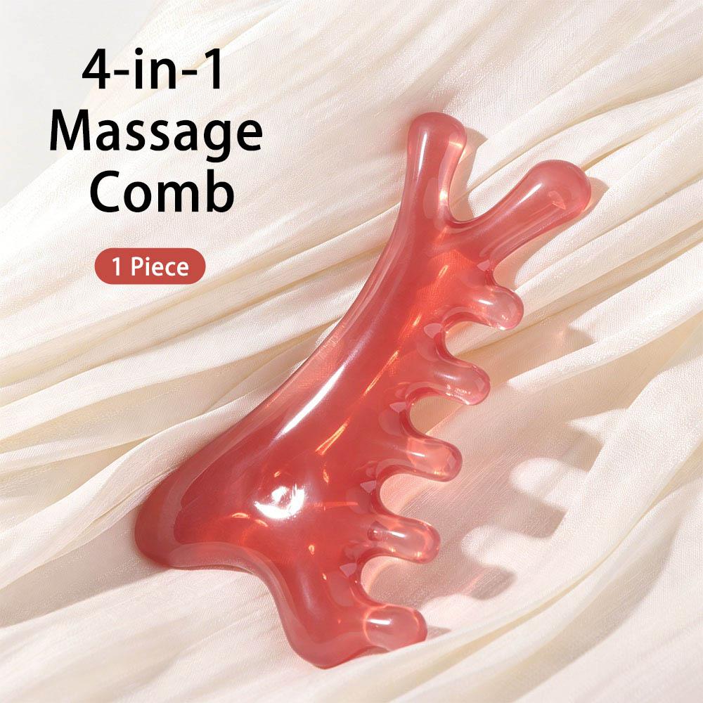 Scalp Relax Meridian Massage Comb Resin Scalp Meridian Massager Sandalwood Hair Comb Neck Nose