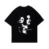 Portrait Print Dark Y2k Street Fashion Trend Casual TShirt Unisexs and Womens Luxury Brand Top