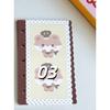 10 Sheets of 6 Styles of Cute and Fragrant Cheese Mouse Spiral Binding M5 Notebook Replacement Perforated Material for Inner Page Notes