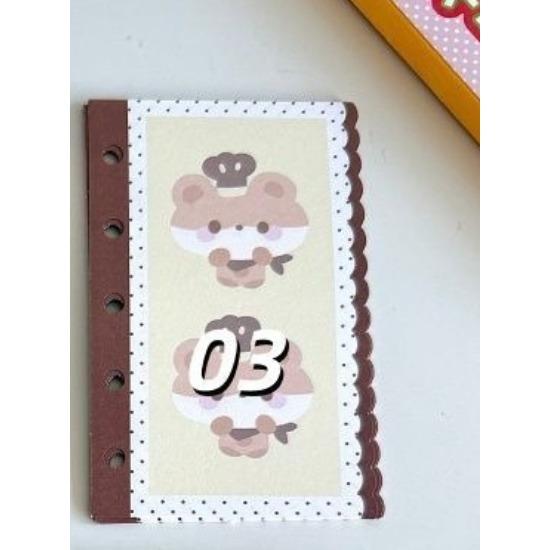 10 Sheets of 6 Styles of Cute and Fragrant Cheese Mouse Spiral Binding M5 Notebook Replacement Perforated Material for Inner Page Notes