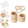 Elegant Baby Newborn Natural Round Wood Teething Rings Perfect For Diy Gifts