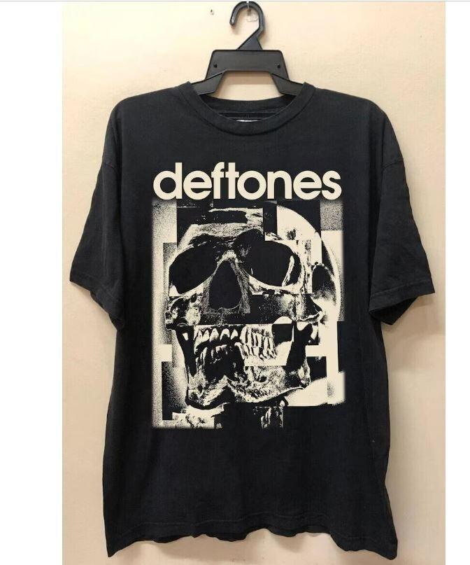 Deftones Одежда футболка Череп 90-х Deftones Винтажная Графическая Унисекс Футболка KH1036 Унисекс Футболка XXXXL