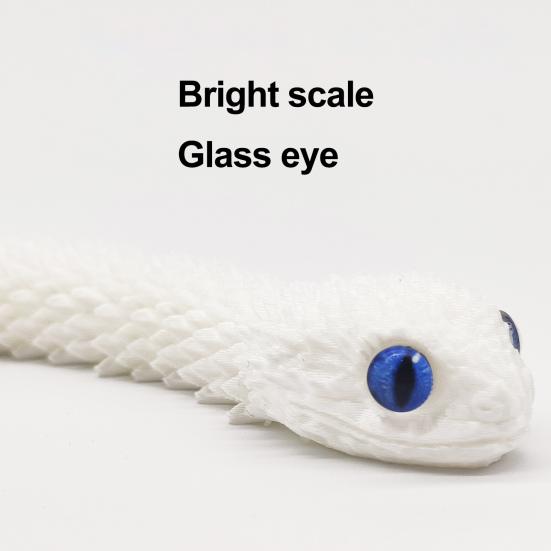 3D Baskılı Yılan Oyuncağı Eklemli Engerek Figürü Fidget Yılan Oyuncağı Koleksiyonluk Yılan Modeli Esnek Eklemlerle Ev Ofis Masası Dekoru için