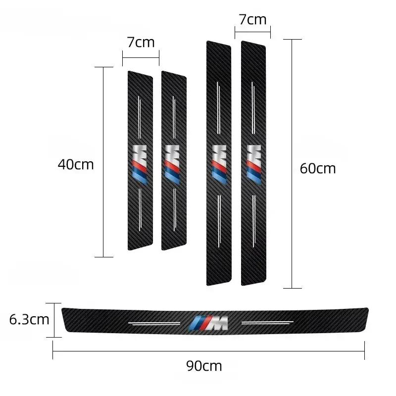 -5 Stück Auto Einstiegsleisten Aufkleber Kratzfest Decals Schutz für BMW M 1 2 3 5 7 Serie iX3 G30 G32 F20 F10 F07 E46 E90 E92 E60 E3