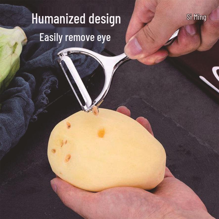 German Stainless Steel Multifunctional Peeler for Potatoes, Apples, Fruits, and Melons