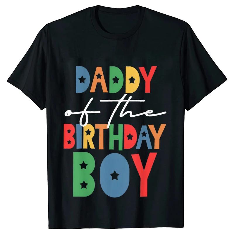 Mommy & Daddy Boys Birthday Squad Party T-shirt Y2k Tops Unisex Kids Summer Short Sleeve Tees Family Matching Oversized Clothing