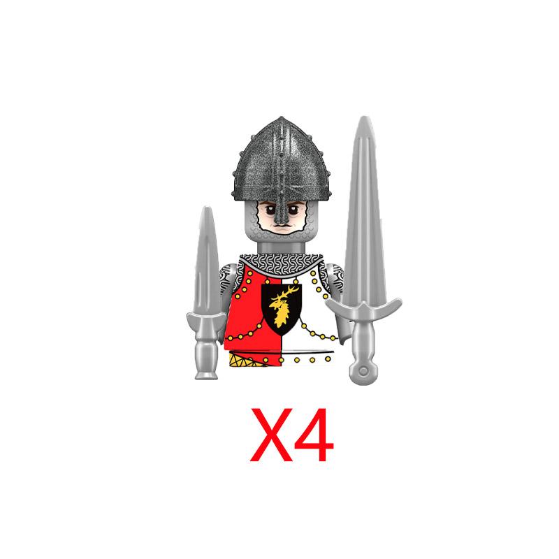 Military Building Blocks Medieval Solider Figures Knights of Jerusalem Crusades The War of Roses Legion War-horse Weapons Shield