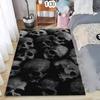 Rug Carpet Mat Non-Slip  Dark Skull Dense Area Rug for Living Room Bedroom Entryway Kitchen Nursery Playroom Gothic Home Decor