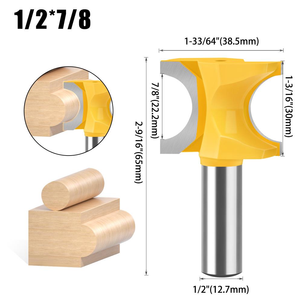Semicircular Knife, Woodworking Positive Semicircular Knife, Arc Cutter Engraving Milling Cutter, Trimming Knife Fancy Knife 1/2 Handle 1/4 Handle