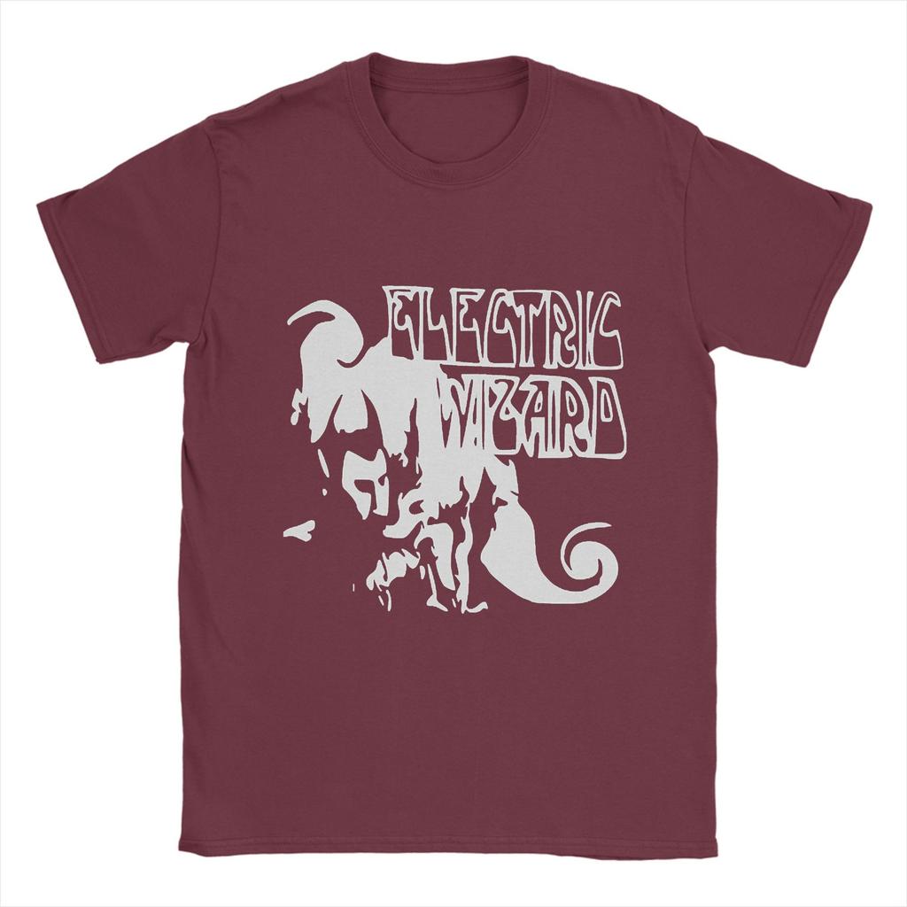 Casual T-Shirt Beach Electric Wizard Fashion T Shirts  Progressive Metal Cotton Tee Shirt Funny Design Short Sleeve Tees