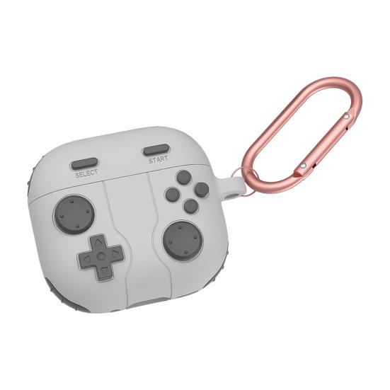 

Силиконовый защитный чехол 360-градусная полная защита ударопрочный защитный чехол для AirPods 4 for Airpods 4 светло-серый