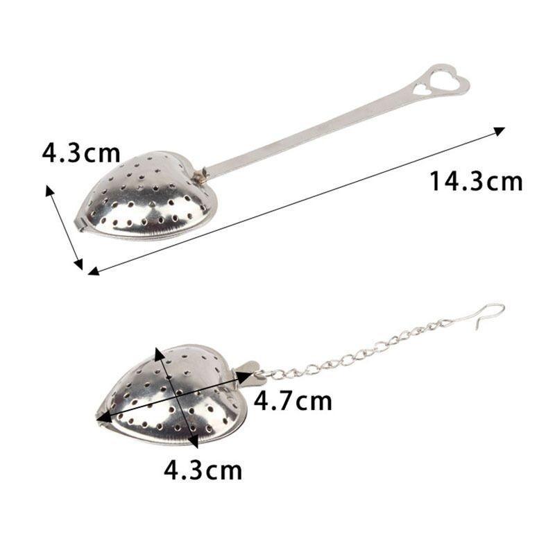 Heart Shaped Stainless Steel Tea Infuser Spoon Strainer Steeper Handle