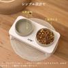 HTB Pet Bowl Stand, Pet Food Bowl Stand for Cats, Ceramic Food Bowl, Water Bowl, Non-slip, Stable, Feeding and Watering Stand, Pet Supplies HTB-CSW1