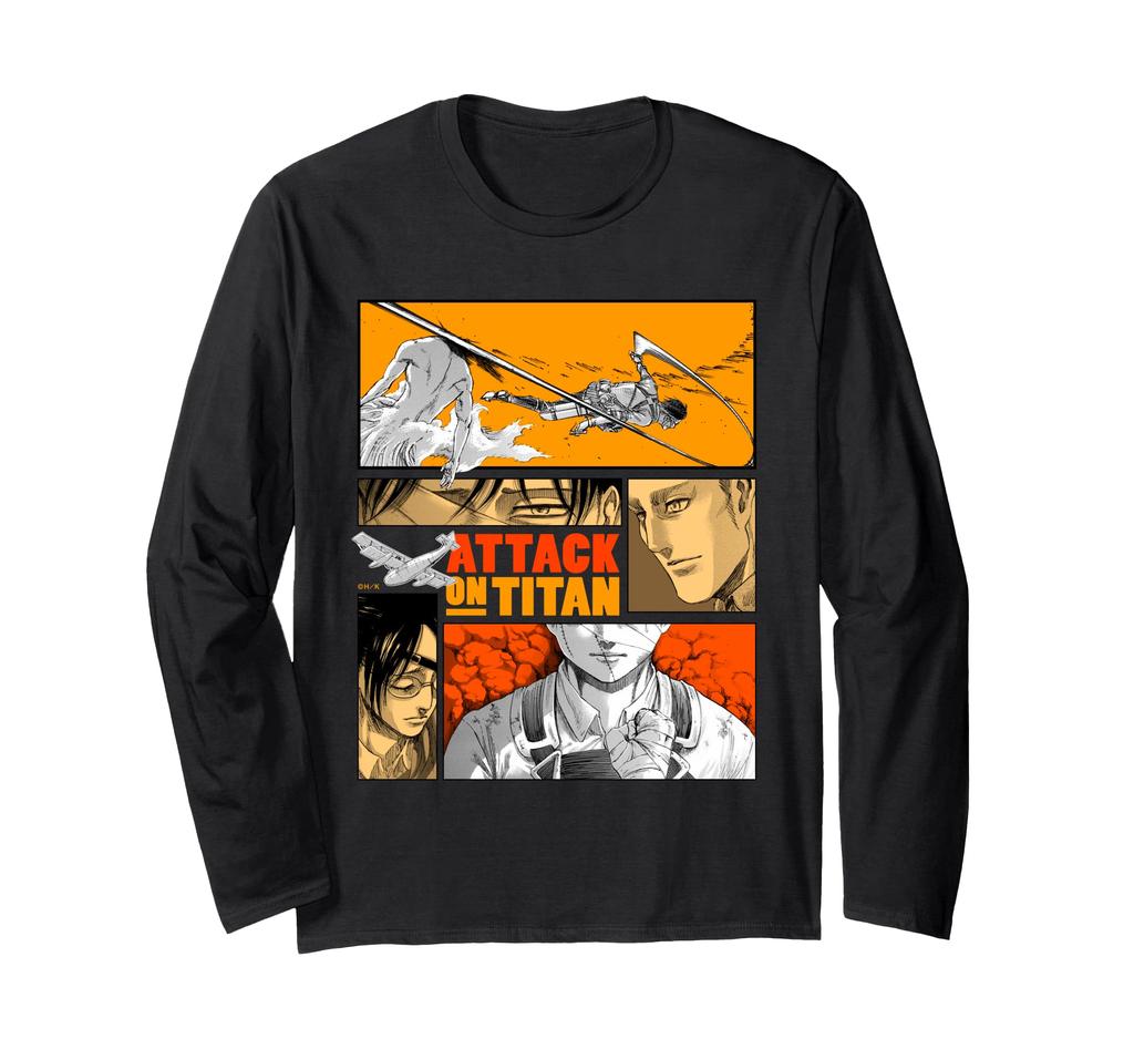 Attack on Titan Bitva nebe a země Dlouhý rukáv [Oficiální zboží] 1-F9 Tričko