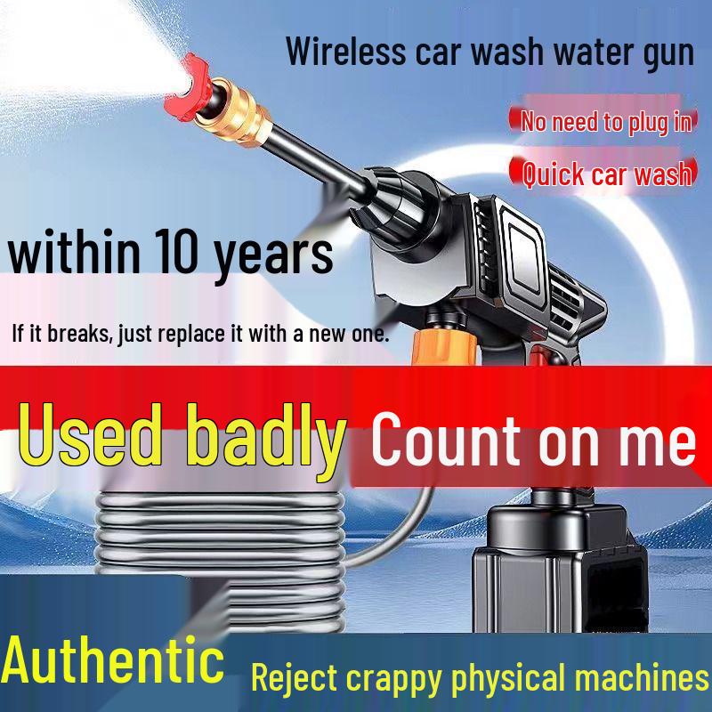 Portable Wireless High-Pressure Car Washer with Lithium Battery